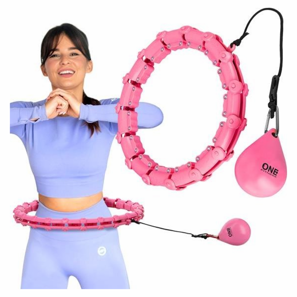 One Fitness OHA02 HULA HOP RŮŽOVÁ S OŘECHY A JEDNA FITNES...