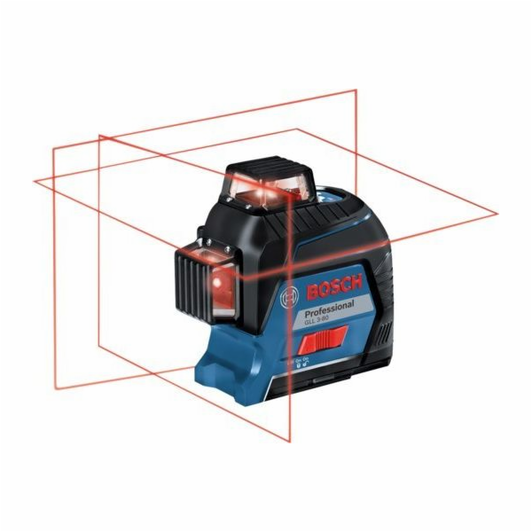 Bosch GLL 3-80 rovinný laser červený 30m