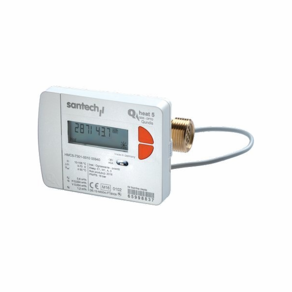 Santech QHeat5 qp 0,6 m3/h DN15  QH50-000-00-0 měřič tepla