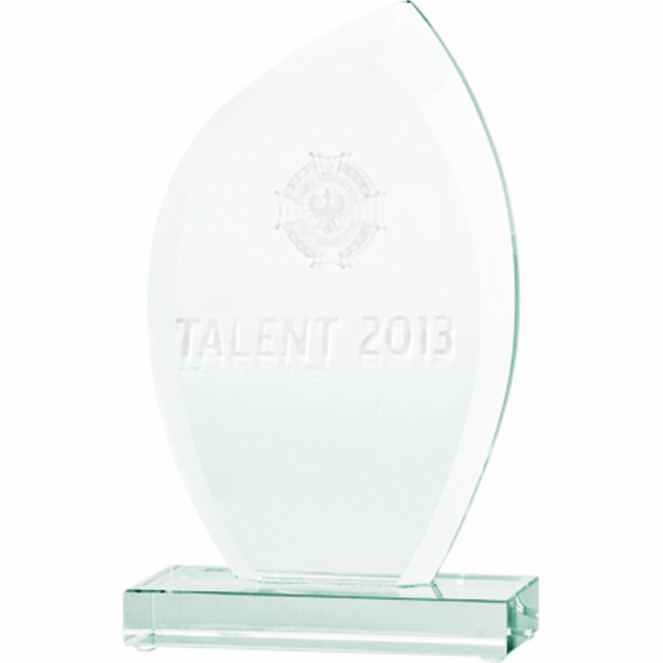 Victoria Sport 3D gravírovaná skleněná trofej s pouzdrem