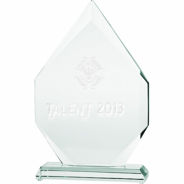 Victoria Sport 3D gravírovaná skleněná trofej s pouzdrem