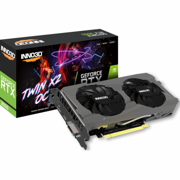 Grafická karta Inno3D VGA Inno3D RTX3050 8GB Twin 2X OC