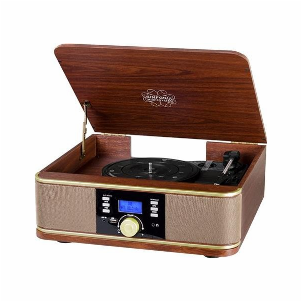 Trevi TT1042 BT, dřevěný gramofon