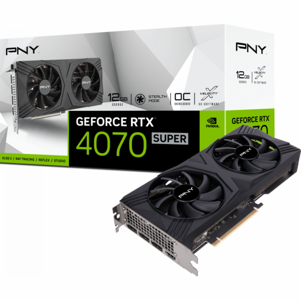 PNY GeForce RTX 4070 SUPER Verto OC Dual Fan 12GB GDDR6X ...