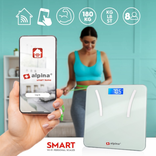 Chytrá osobní váha Smart s aplikací ED-226524