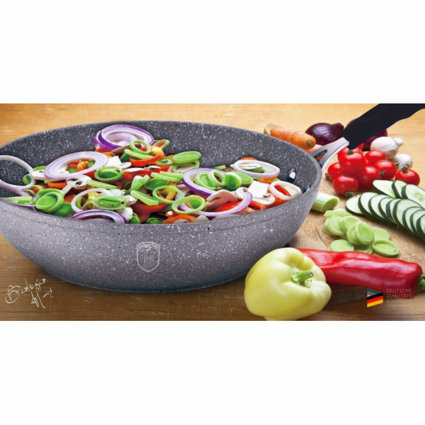 Wok s mramorovým povrchem 28 cm Gray Stone Touch Line BH-...