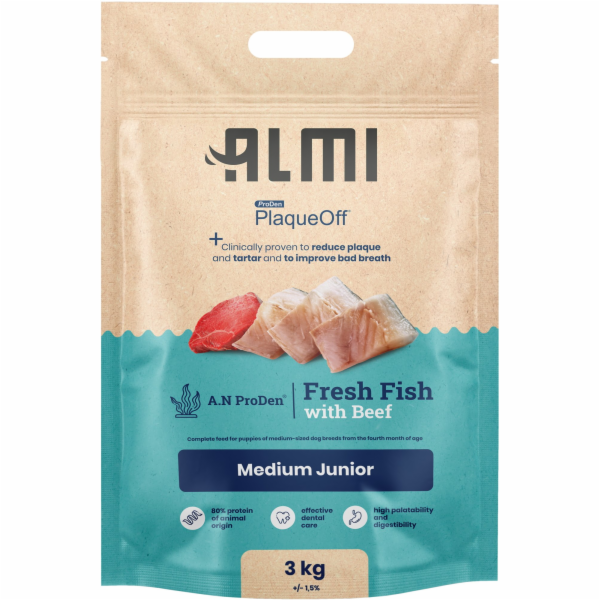 Almi Medium Junior Granule s mořskou řasou 3 kg
