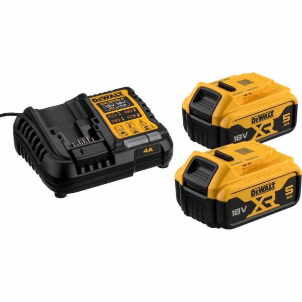Sada startovacích baterií DEWALT DCB1104P2, 18V, nabíječka