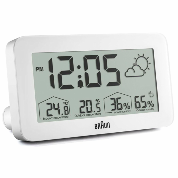 Braun BC 13 W DCF Digital Weather Station white