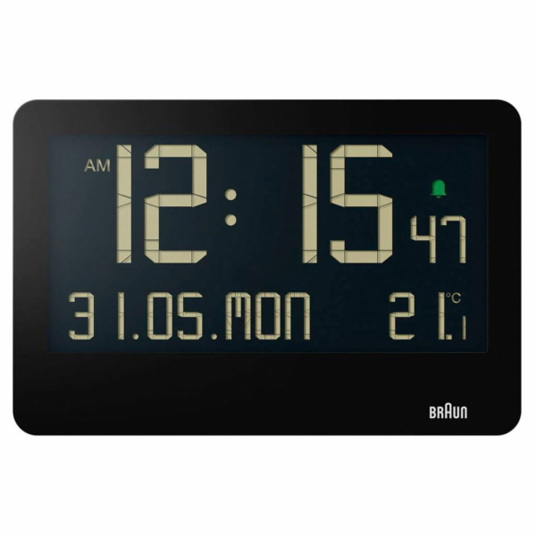 Digitální nástěnné hodiny Quartz Braun BC 14 černé
