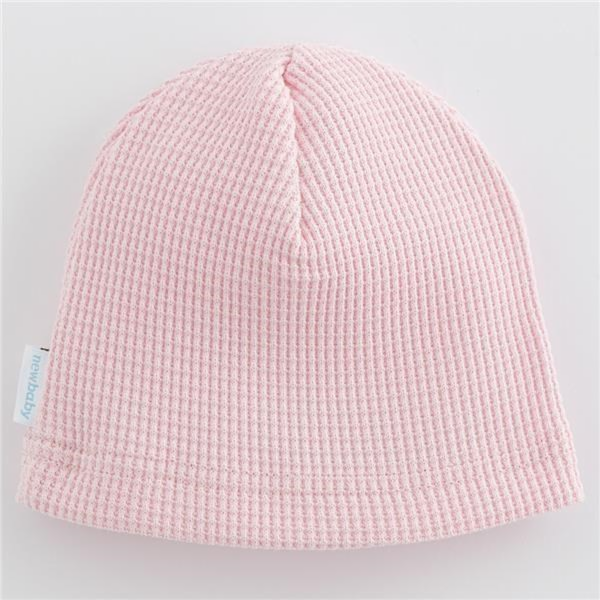 Kojenecká bavlněná čepička New Baby Luxury clothing růžov...