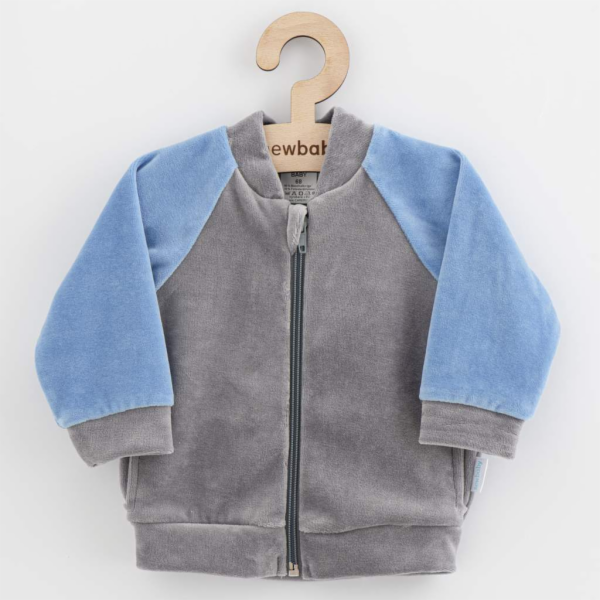 Kojenecká semišková mikina New Baby Suede clothes šedo mo...