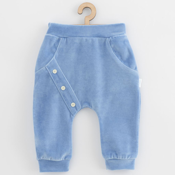 Kojenecké semiškové tepláčky New Baby Suede clothes modrá...
