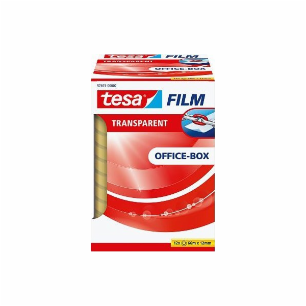 tesafilm transparent, 12 Rollen, 12mm, Office Box, Klebeband