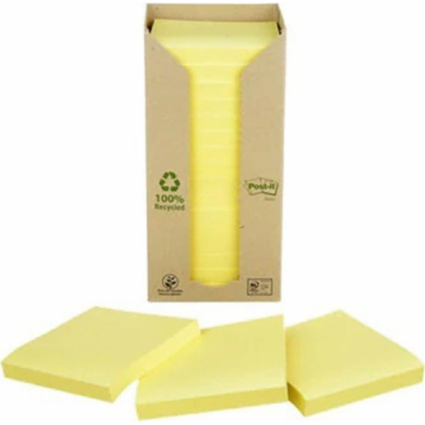 Ekologické adheziva Post-IT® (R330-1T), 76x76mm, žlutá