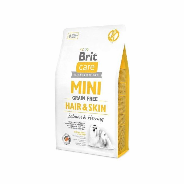 BRIT Care Mini Hair&Skin Salmon&Herring - suché krmivo pr...