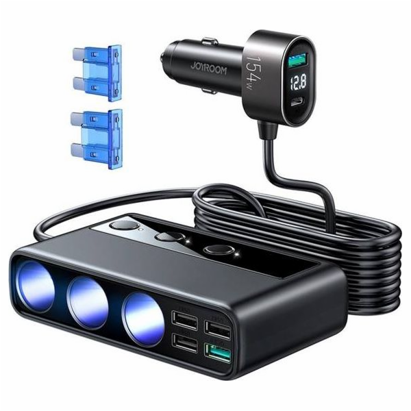 Nabíječka do auta JOYROOM JR-CL06 Multi-Port (černá)