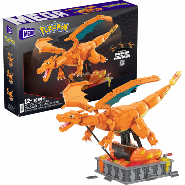 MEGA Pokémon Motion Charizard pohyblivá stavebnice, stave...