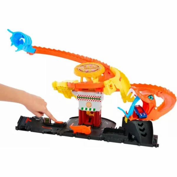 Hot Wheels City Cobra Slam Pizza Attack, závodní dráha
