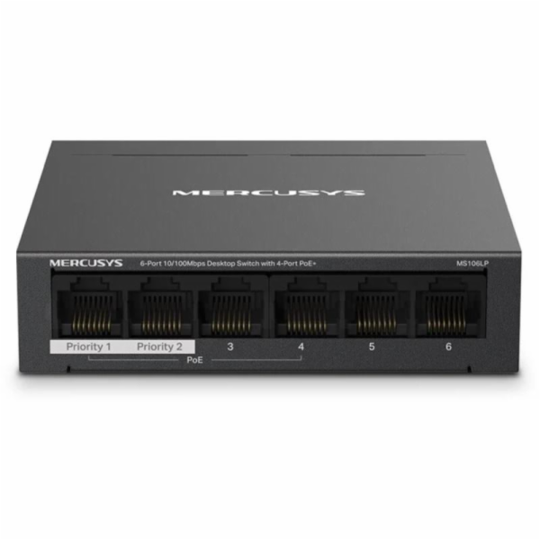 Mercusys MS106LP 6xFE destlpt switch 4xPoE+