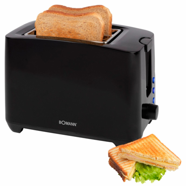 Bomann TA 6065 CB black 2 Slice Toaster