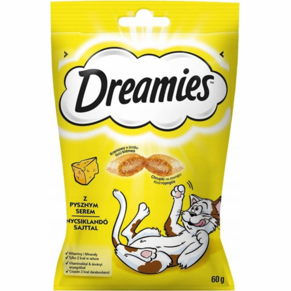 Delicious pro kočky Dreamies se sýrem, 60 g