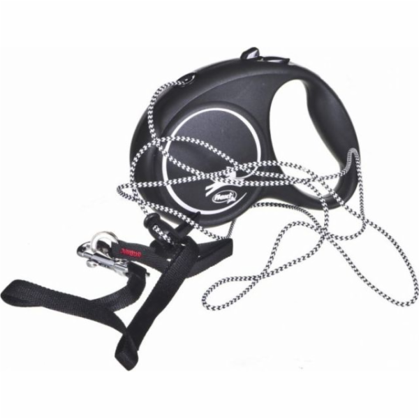 Automatické vodítko Flexi Black Design, bílo/černé, 5m