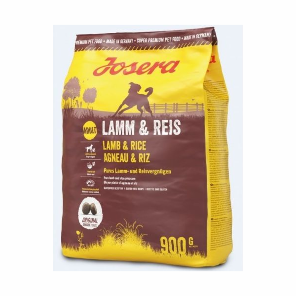 Suché krmivo pro psy Josera Lamb & Rice, 900 g.