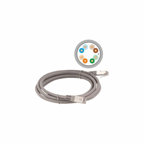 Alantec Patch-cord F/UTP kat.5e PVC 7,0m šedý