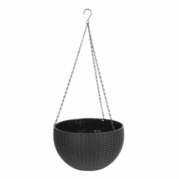 Květináč závěsný 26x16 cm GDA MODERN šedý