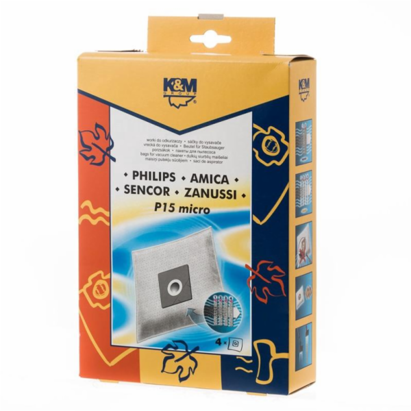 Worki do odkurzacza 4 szt. P15/micro