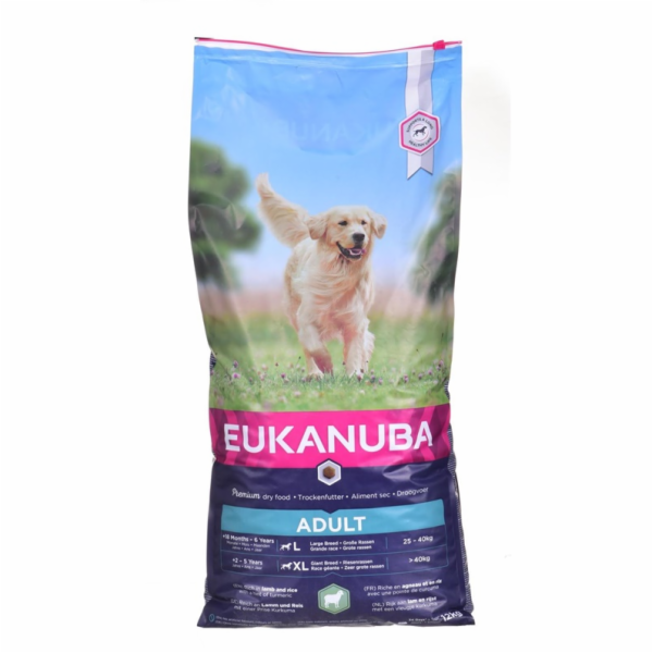 Suché krmivo pro psy Eukanuba Adult, eryena/rýže, 12 kg