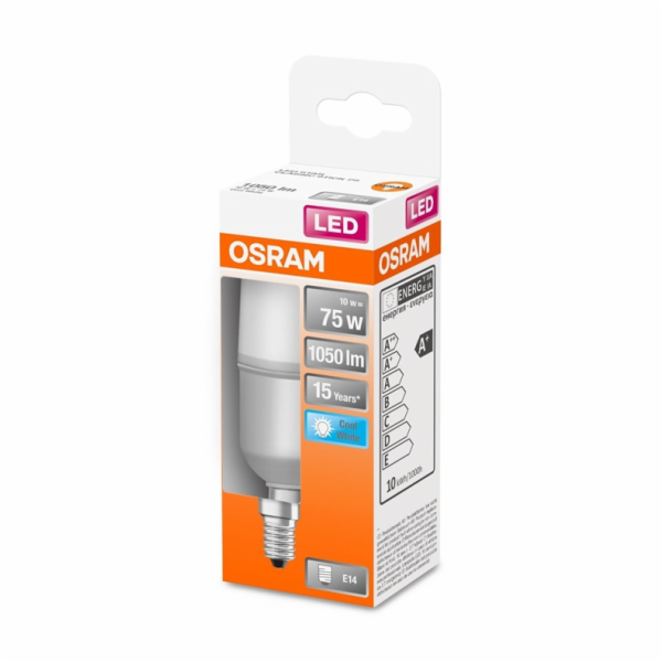 LED žárovka Osram STICK, 10W, E14, 4000K, 1050lm, mat.