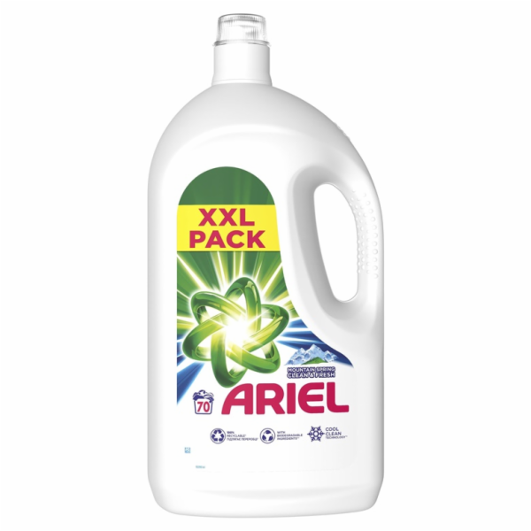 Tekutý prací prostředek Ariel Mountain Spring 70 mytí, 3,5l