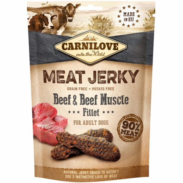 Carnilove Jerky Beef with Beef Muscle Fillet 100 g pamlsk...