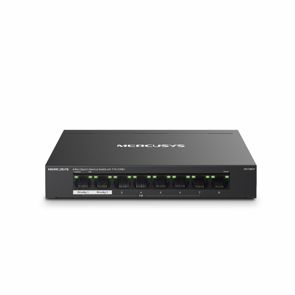 MERCUSYS switch MS105GP (5xGbE,4xPoE+,65W,fanless)