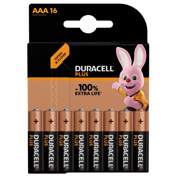 1x16 Duracell Plus Power Boost MN2400 AAA Micro LR03 1,5V