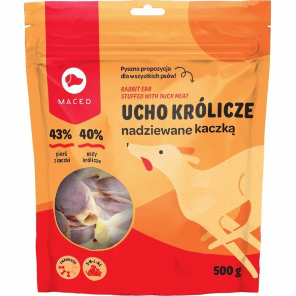 MACED Duck with rabbit ear - dog chew -
