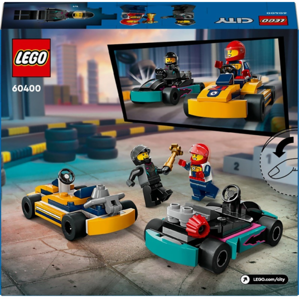LEGO 60400 City Motokáry se závodníky, Stavebnice
