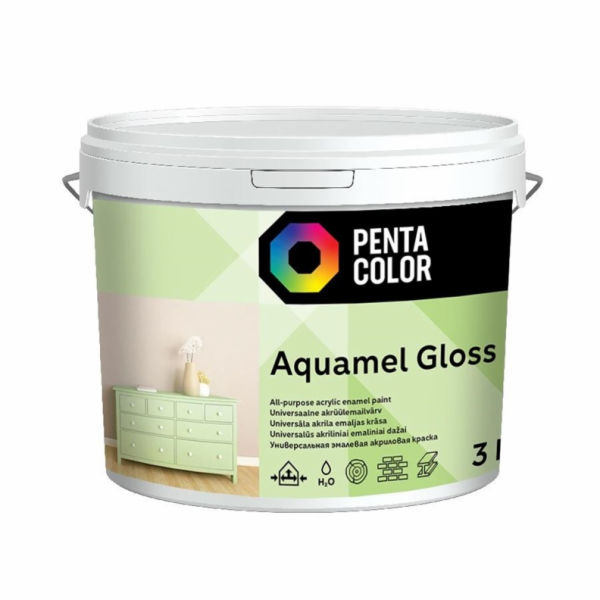 Barva Pentacolor Aquamel, bílá, 3 kg