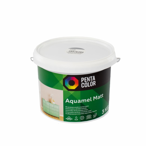 barva Pentacolor Aquamel, šedá, 3 kg