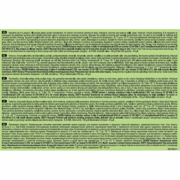 Barva Pentacolor Aquamel, zelená, 0,7 kg