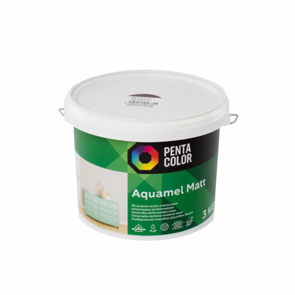 Barva Pentacolor Aquamel, tmavě hnědá, 3 kg