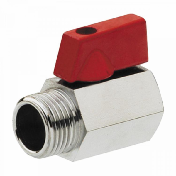 Vodní ventil, 1/2" vnitřní vnější závit, krátká rukojeť