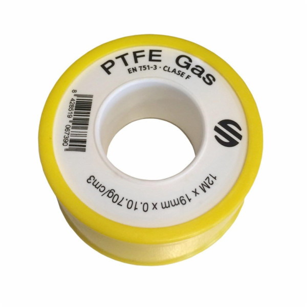 Teflonová páska pro plynovod PTFE 19mm x 0,75mm x 12m