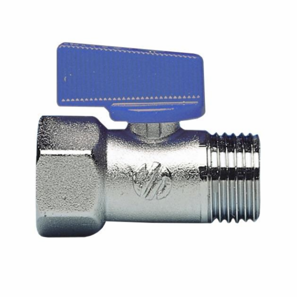 Ventil A2207, 1/2" vnitřní/vnější závit, modrá rukojeť