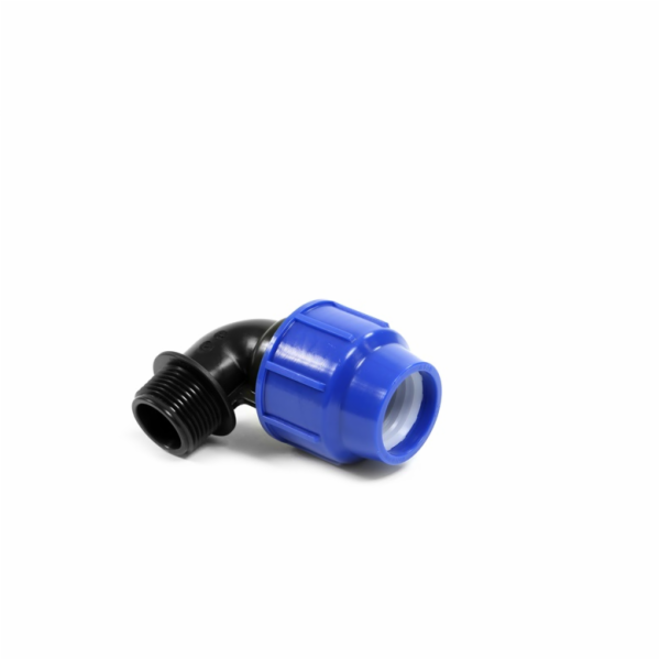 Klempířské koleno Perla O25mm x 1" s vnějším závitem PN16