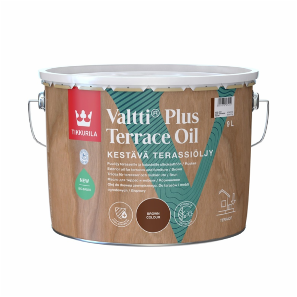 Olej na dřevo Tikkurila Valtti Plus Terrace Oil, 9 l