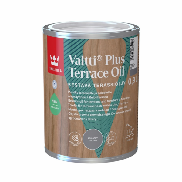 Medový olej Tikkurila Valtti Plus Terrace Oil, šedý, 0,9l