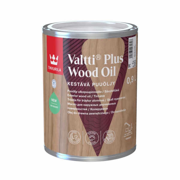 Olej na dřevo Tikkurila Valtti Plus Wood Oil, 0,9l